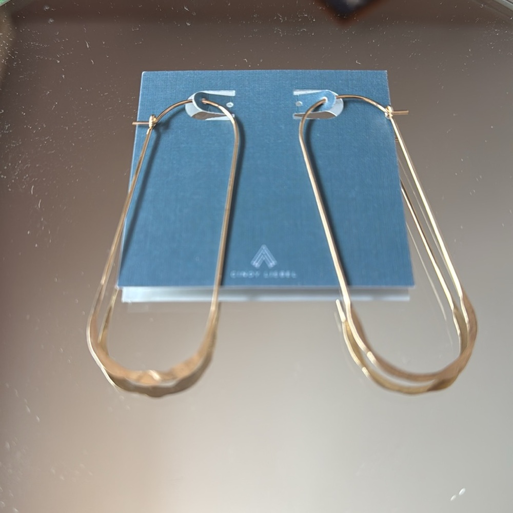 NWT Cindy Liebel 14k Kairo hoop earrings - Picture 6 of 6